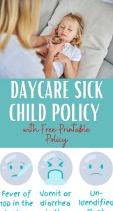 Daycare Sick Child Policy with Free Printable Policy