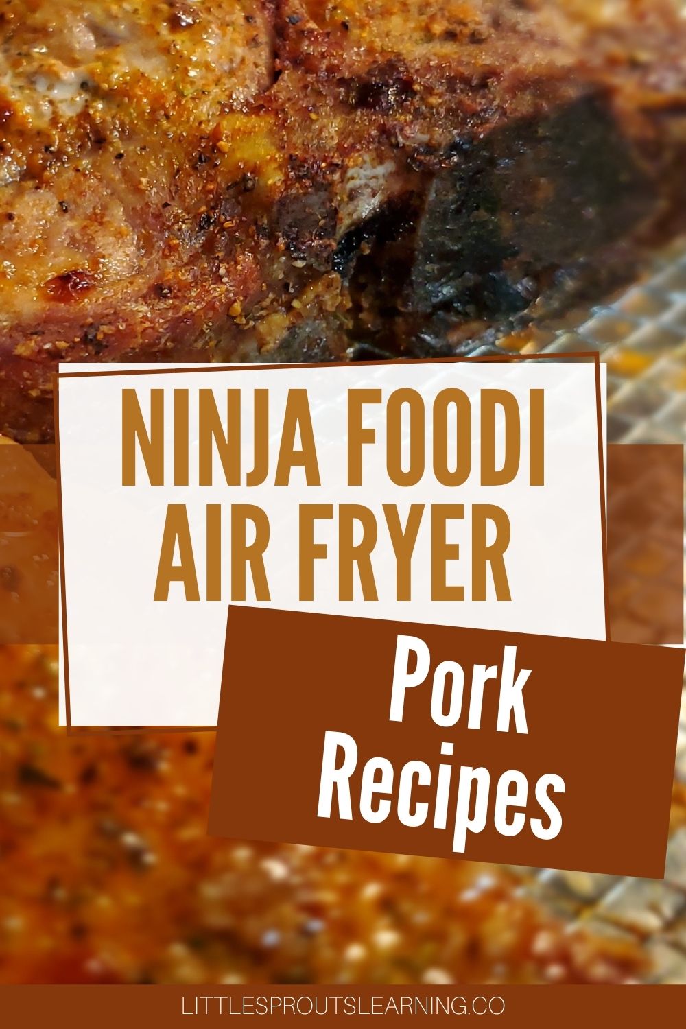 Ninja Foodi Pork Chops {Air Fryer Pork Recipes}Little Sprouts Learning