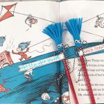 thing 1 and thing 2 pencils on a book