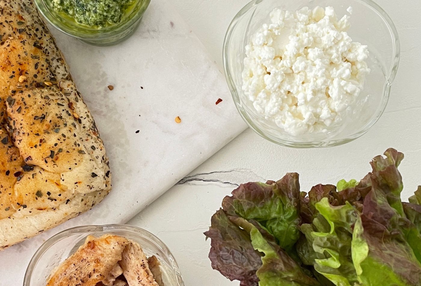 Pesto Chicken Focaccia SandwichLittle Sprouts Learning